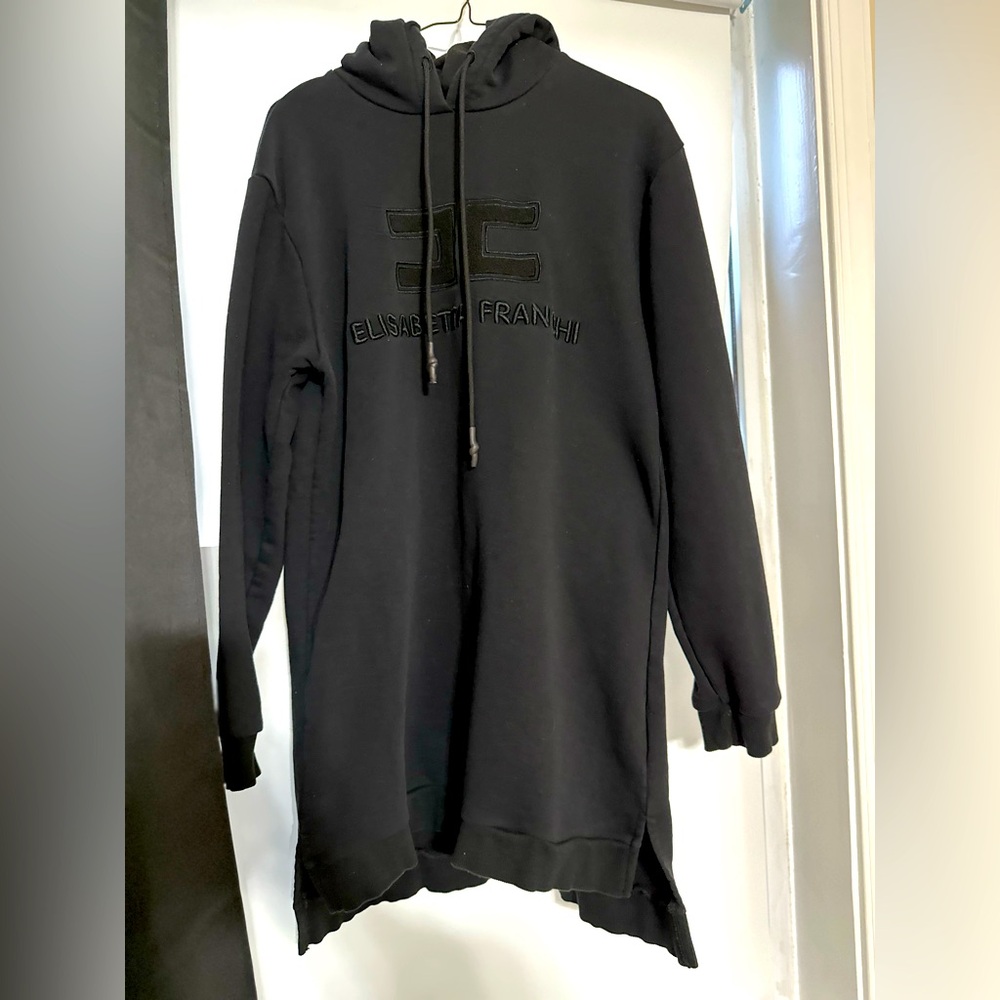 Authentic Elisabetta Franchi Black hoodie dress